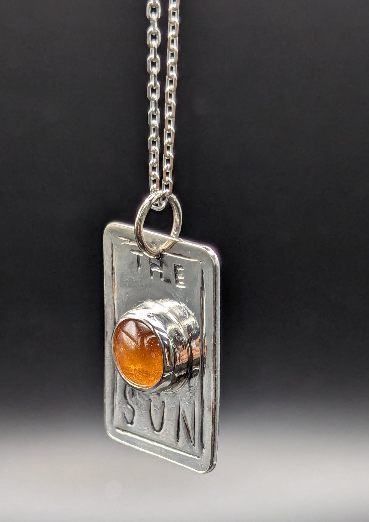 Sun Tarot Card Necklace