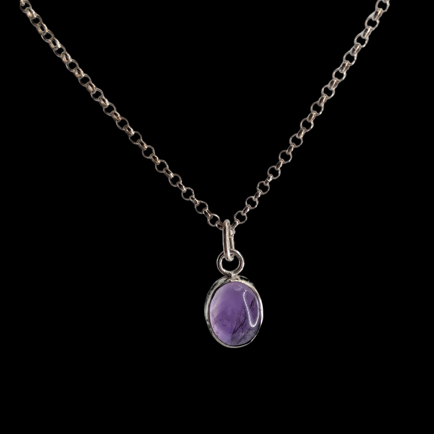 Moonlit Amethyst Necklace - Sterling Silver