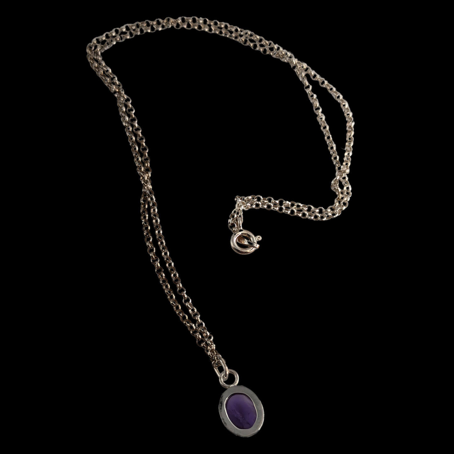 Moonlit Amethyst Necklace - Sterling Silver