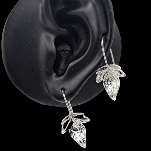 Ivy Leaf Earrings - Sterling Silver