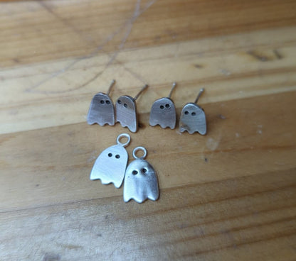 Ghosts - Sterling Silver Stud Earrings