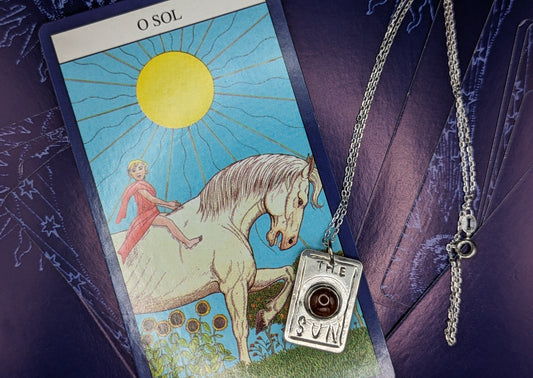 Sun Tarot Card Necklace