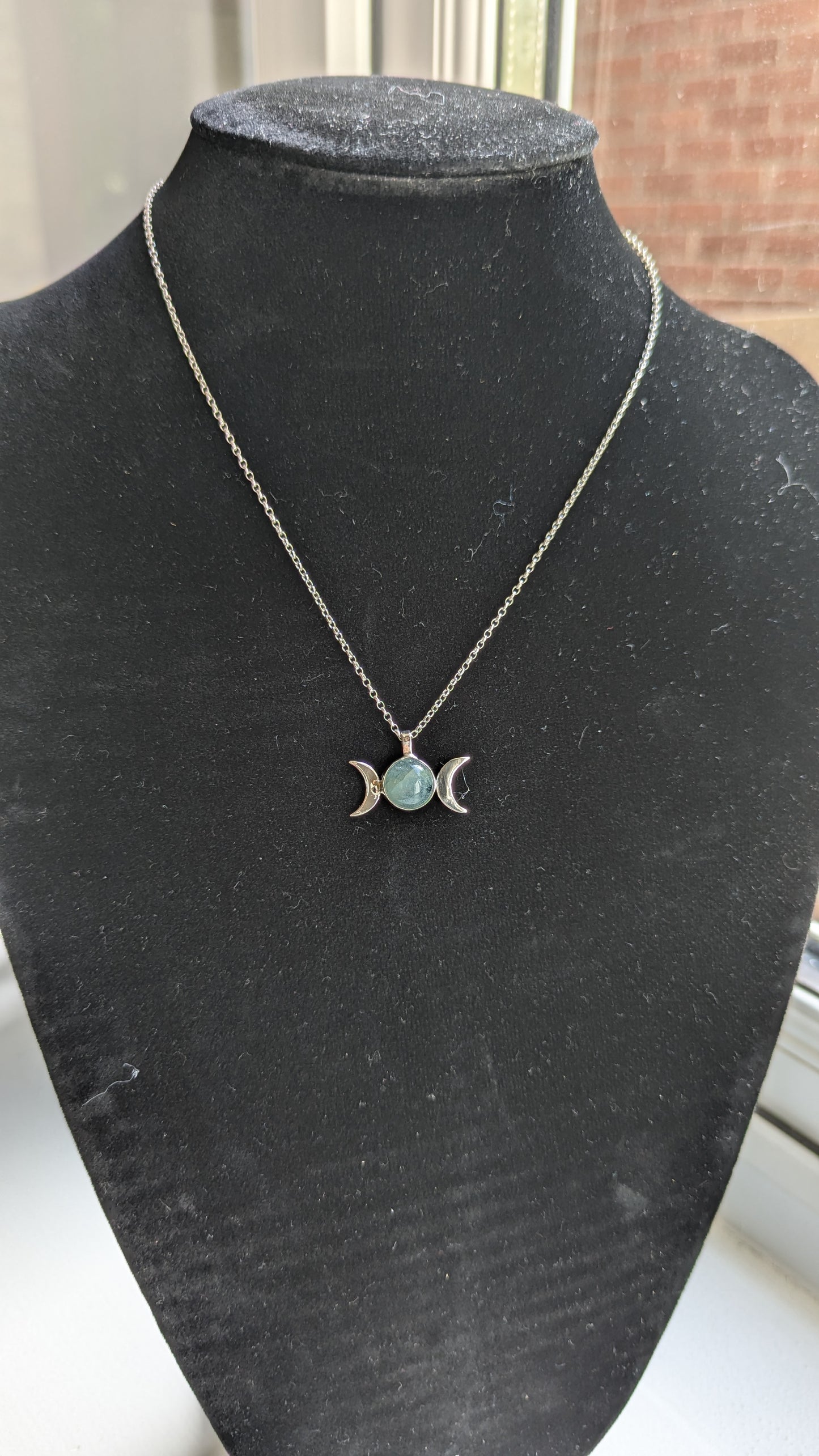 Acquamarine Triluna Necklace