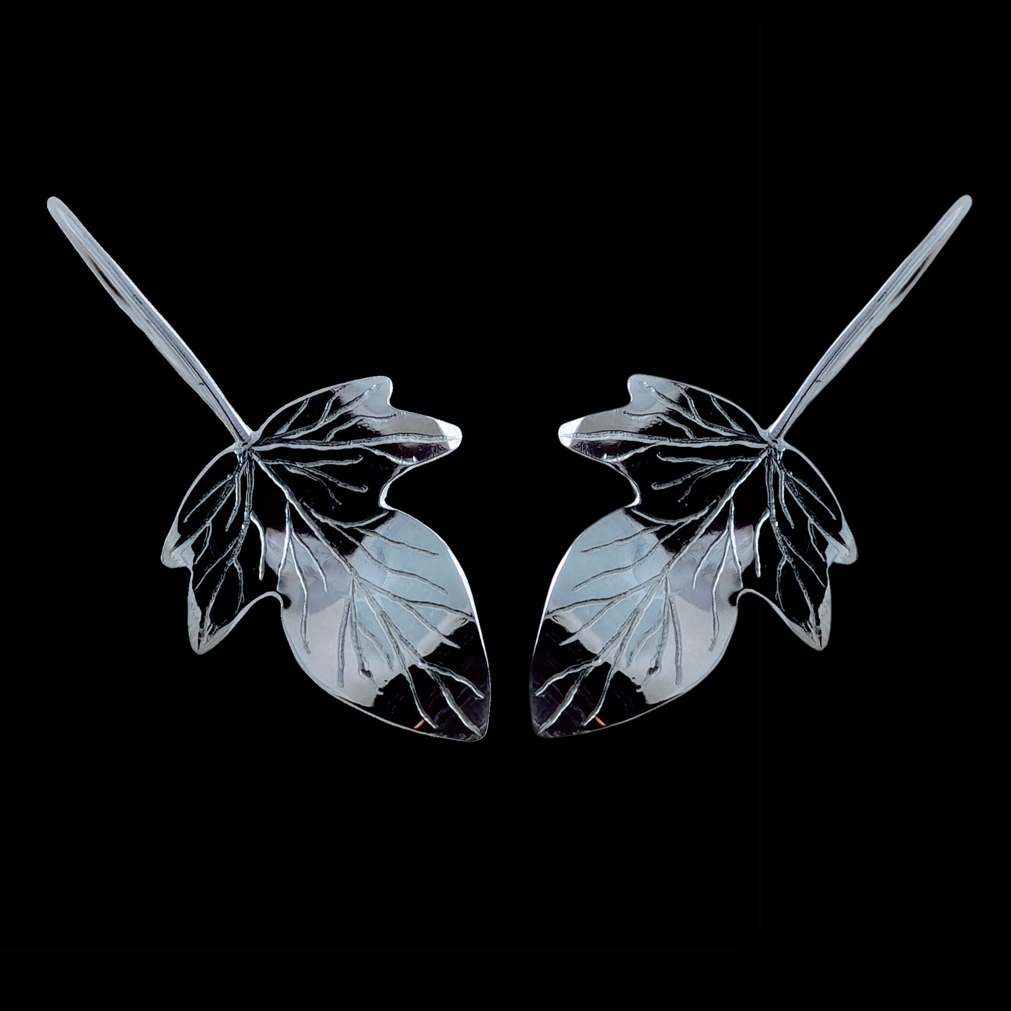 Ivy Leaf Earrings - Sterling Silver